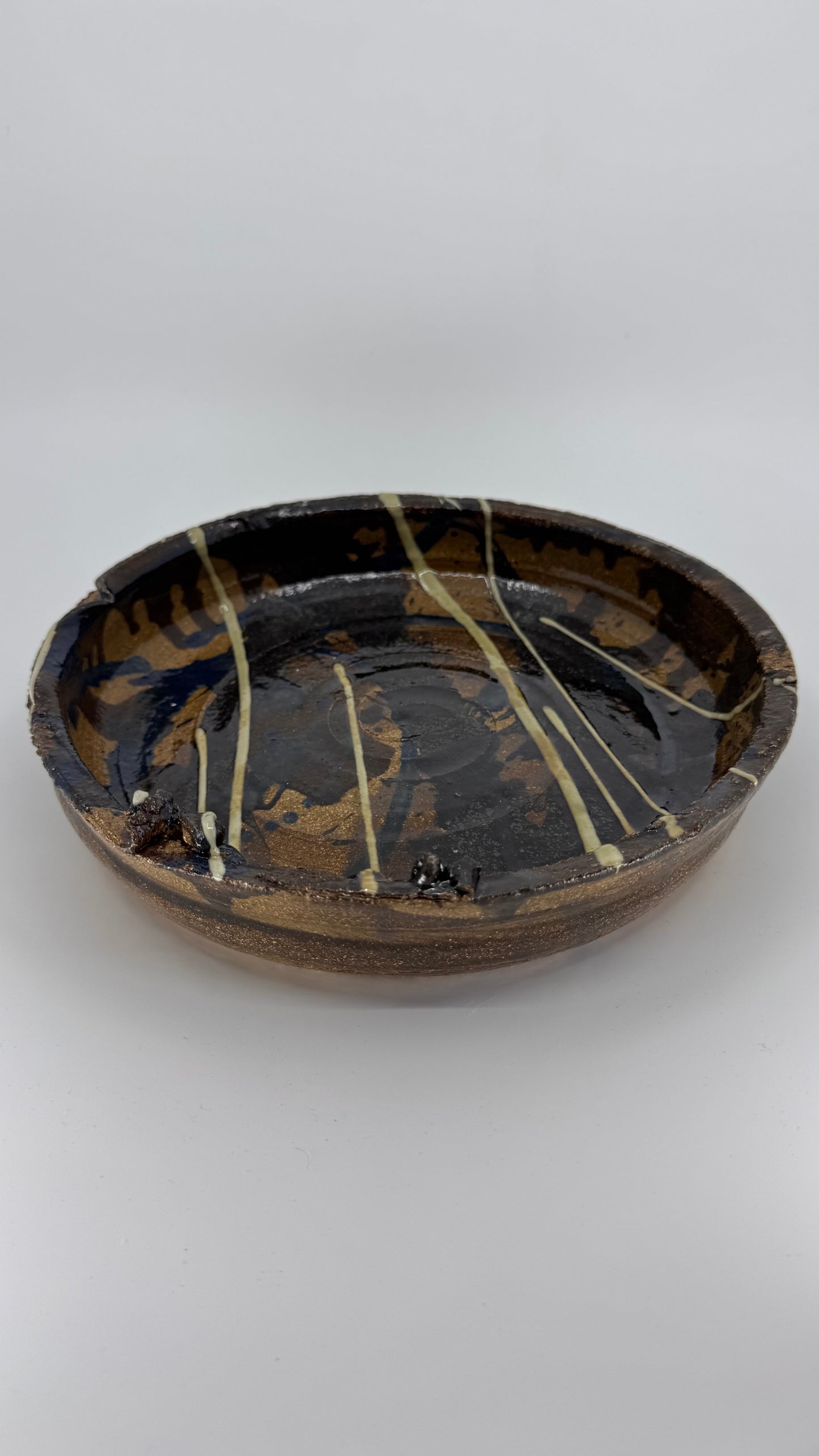 Large platter in Ash and Ochre