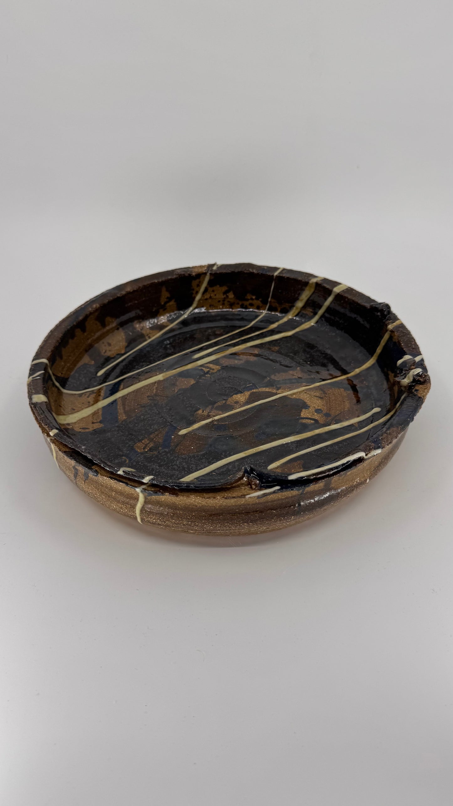 Large platter in Ash and Ochre